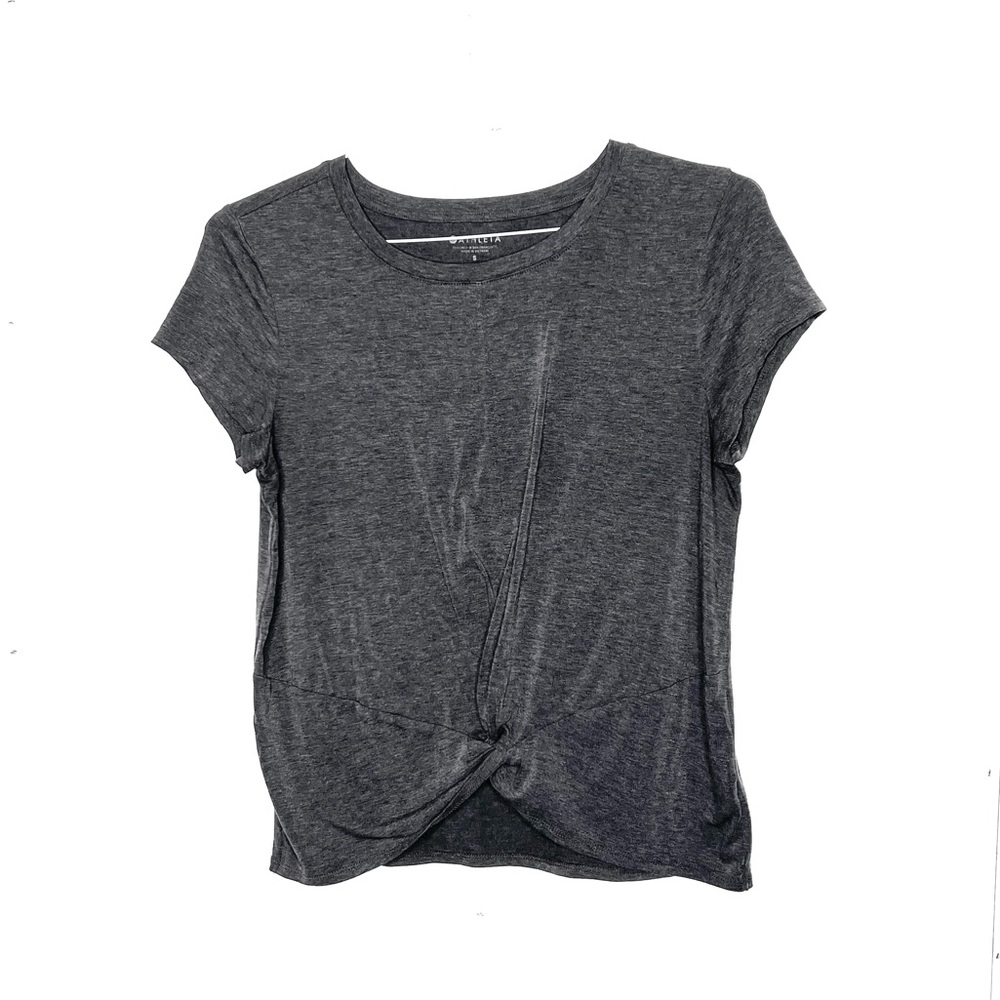 Athleta Essence Knotted Twist Short Sleeved Tee Size Small